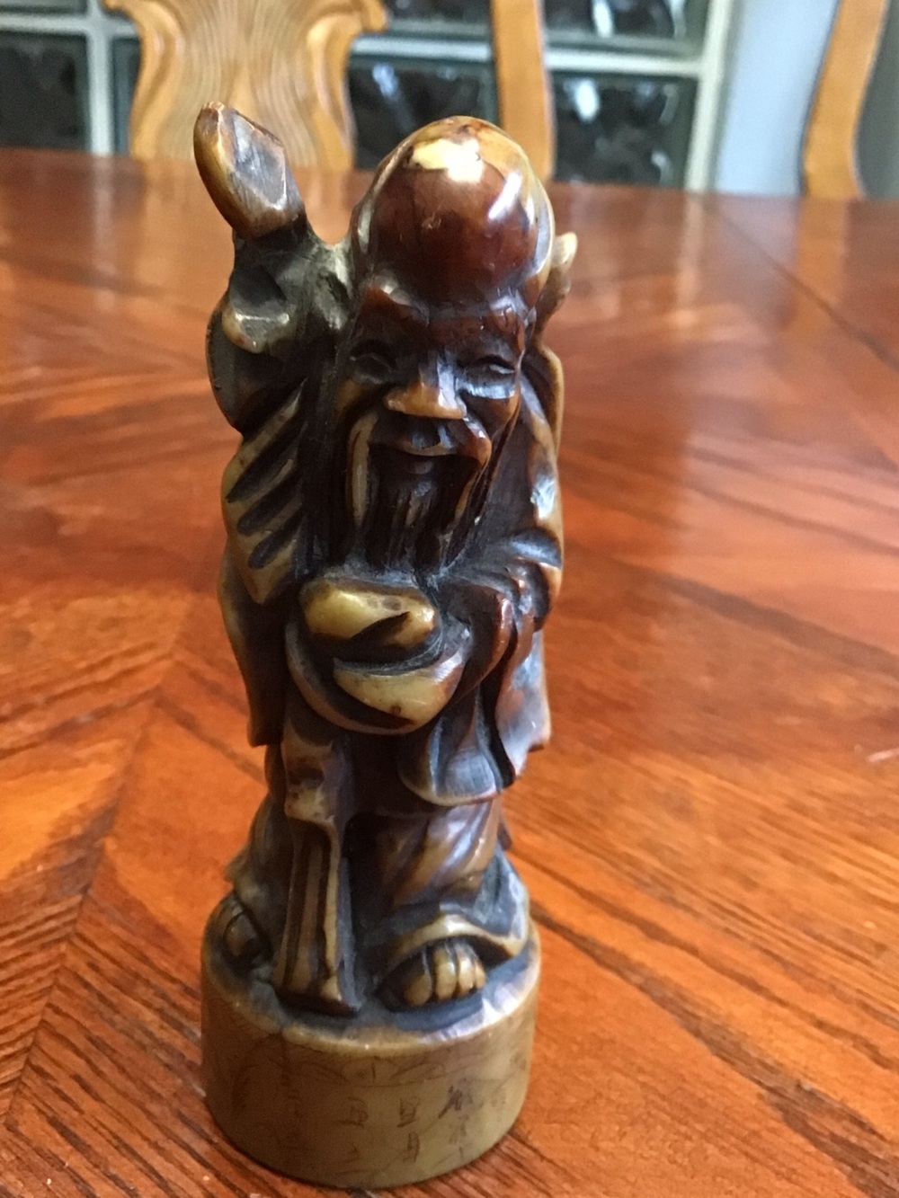Estate Hand Carved Shou Lao Old Man The Deity of Longevity